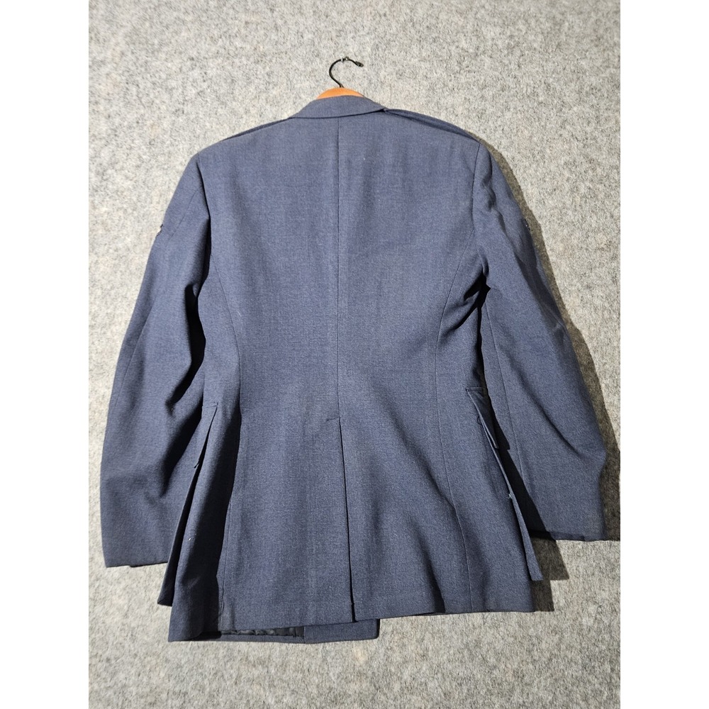 Vintage US Air Force Military Uniform Jacket 37R USAF Blue Wool - Picture 7 of 13
